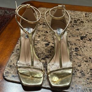 Steve Madden Gold Strappy Heels